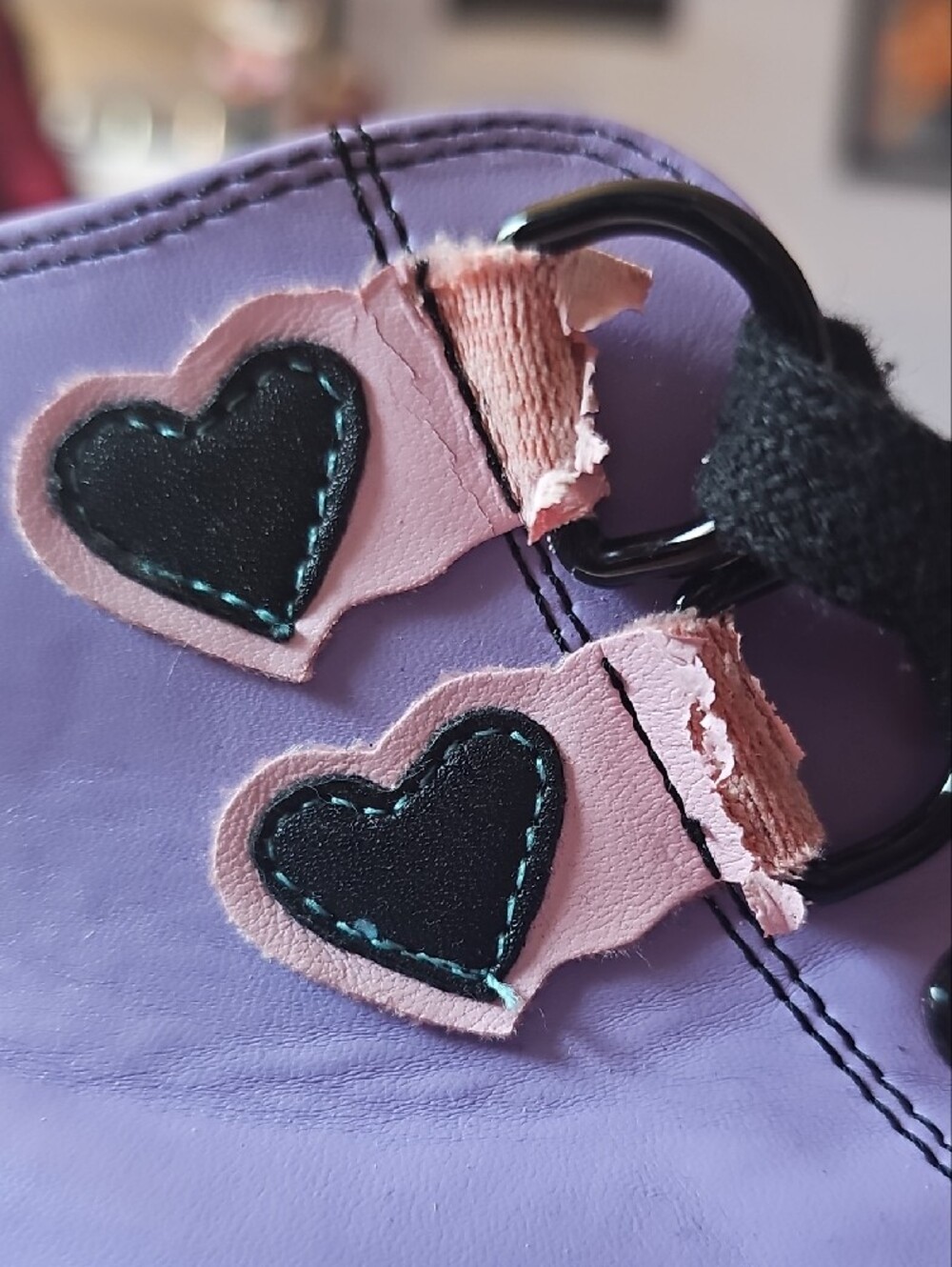 Lavender High-Top Sneakers with Mint Toe and Pink Accents - STRANGE CVLT - Picture 6 of 14